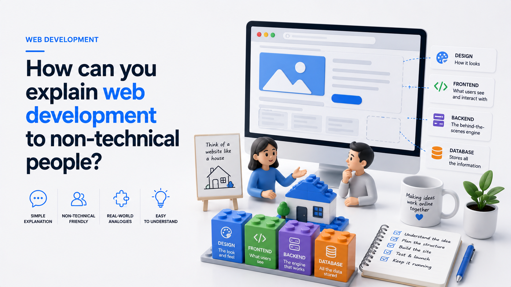 How can you explain web development to non-technical people?